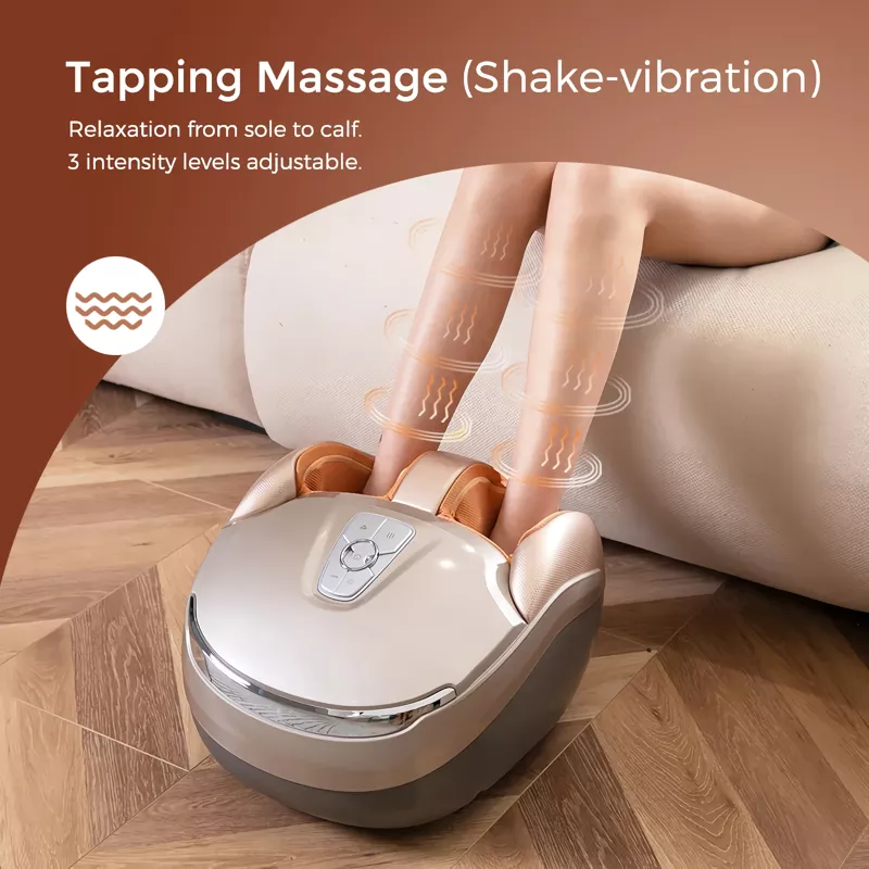 Electric Foot Massager with Heated Deep Vibration, Rolling Kneading & Air Compression