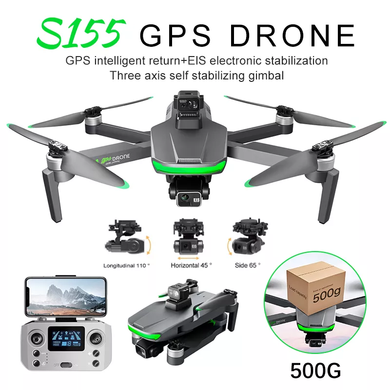 S155 Pro Brushless Drone 8K 3-Axis Gimbal, 360° Obstacle Avoidance, 5G GPS FPV