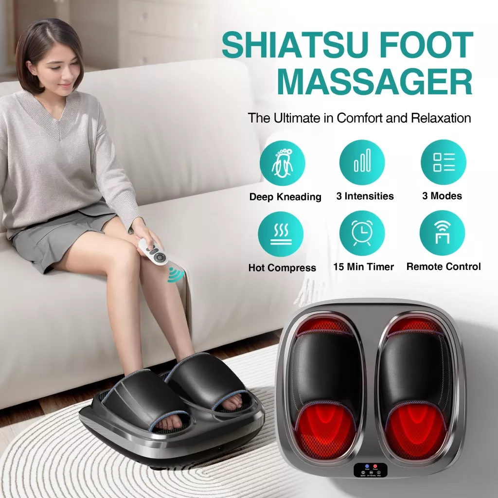 Foot Massager with Heat and Shiatsu Deep Kneading