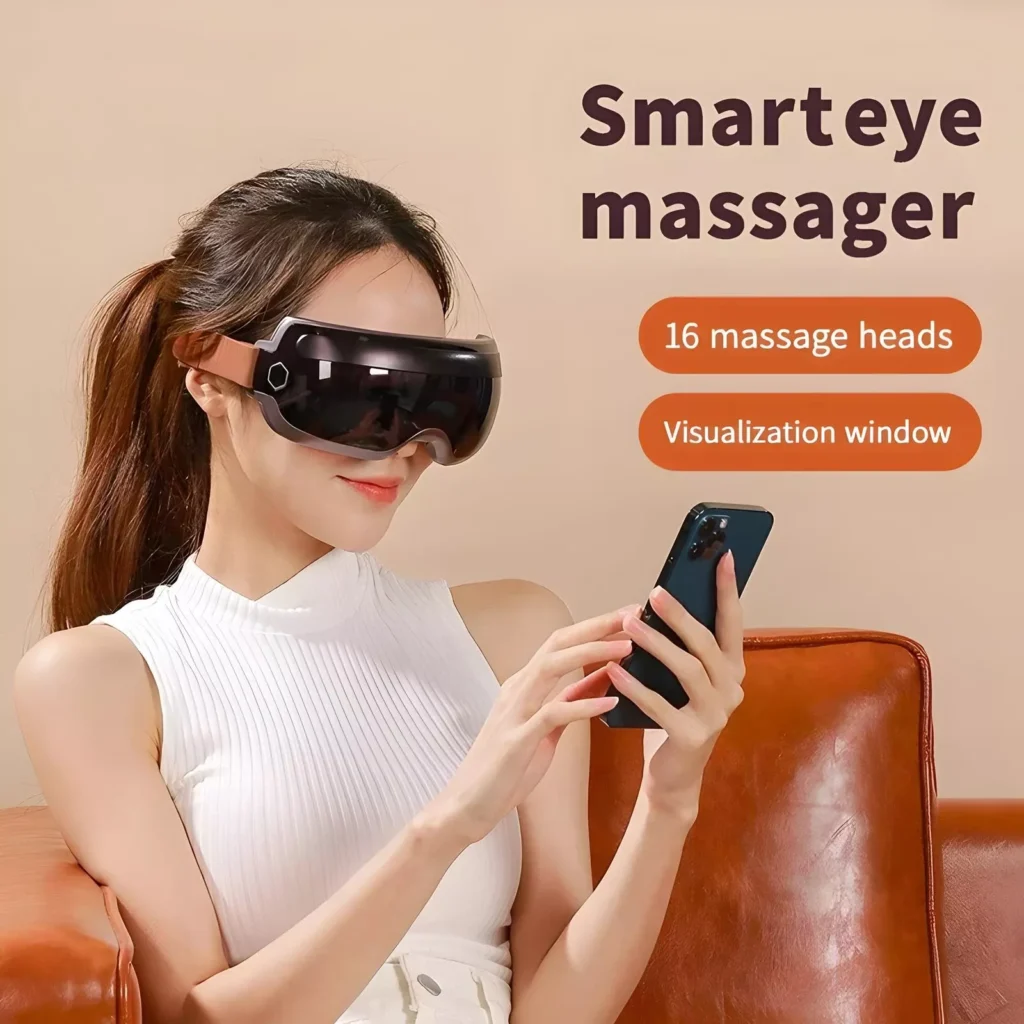 Smart Airbag Vibration Eye Massager with Bluetooth Music