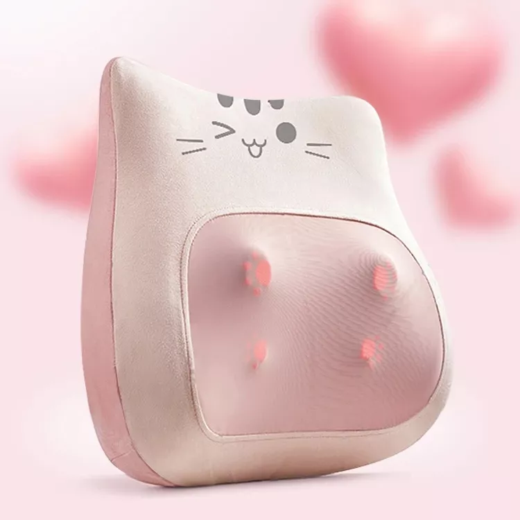 Kitten Shape Cordless Shiatsu Massage Pillow with Heat