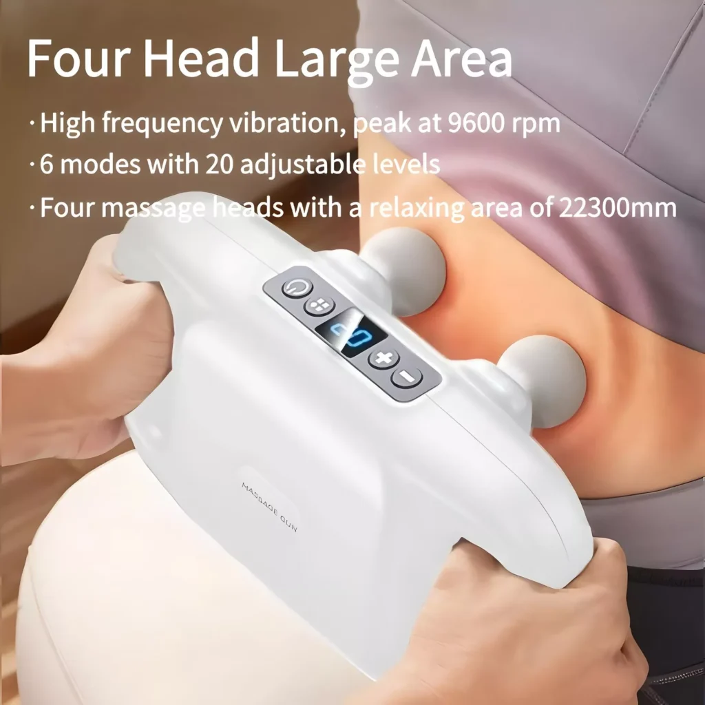 Professional 4-Head Handheld Deep Tissue Massage Gun
