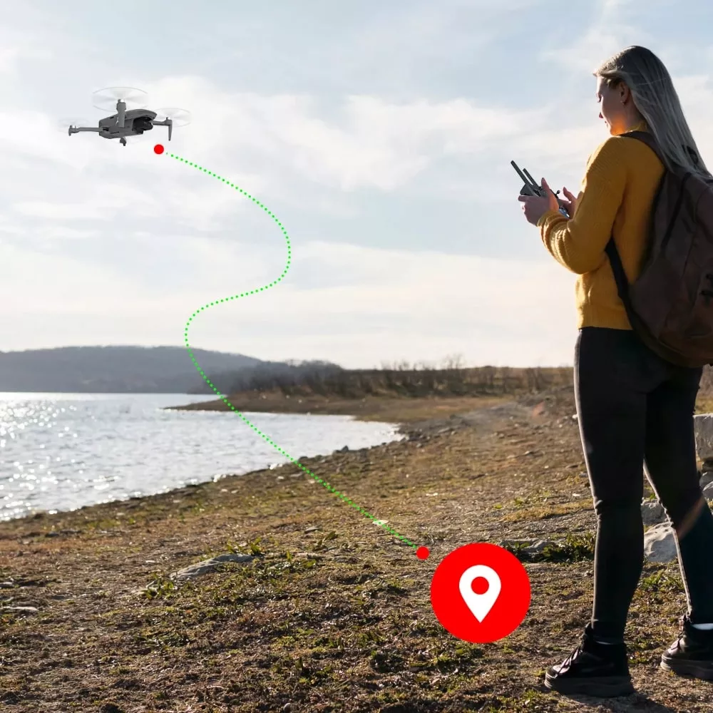 Mini FPV Drone with 4K HD Camera, 3-Axis Gimbal, and GPS