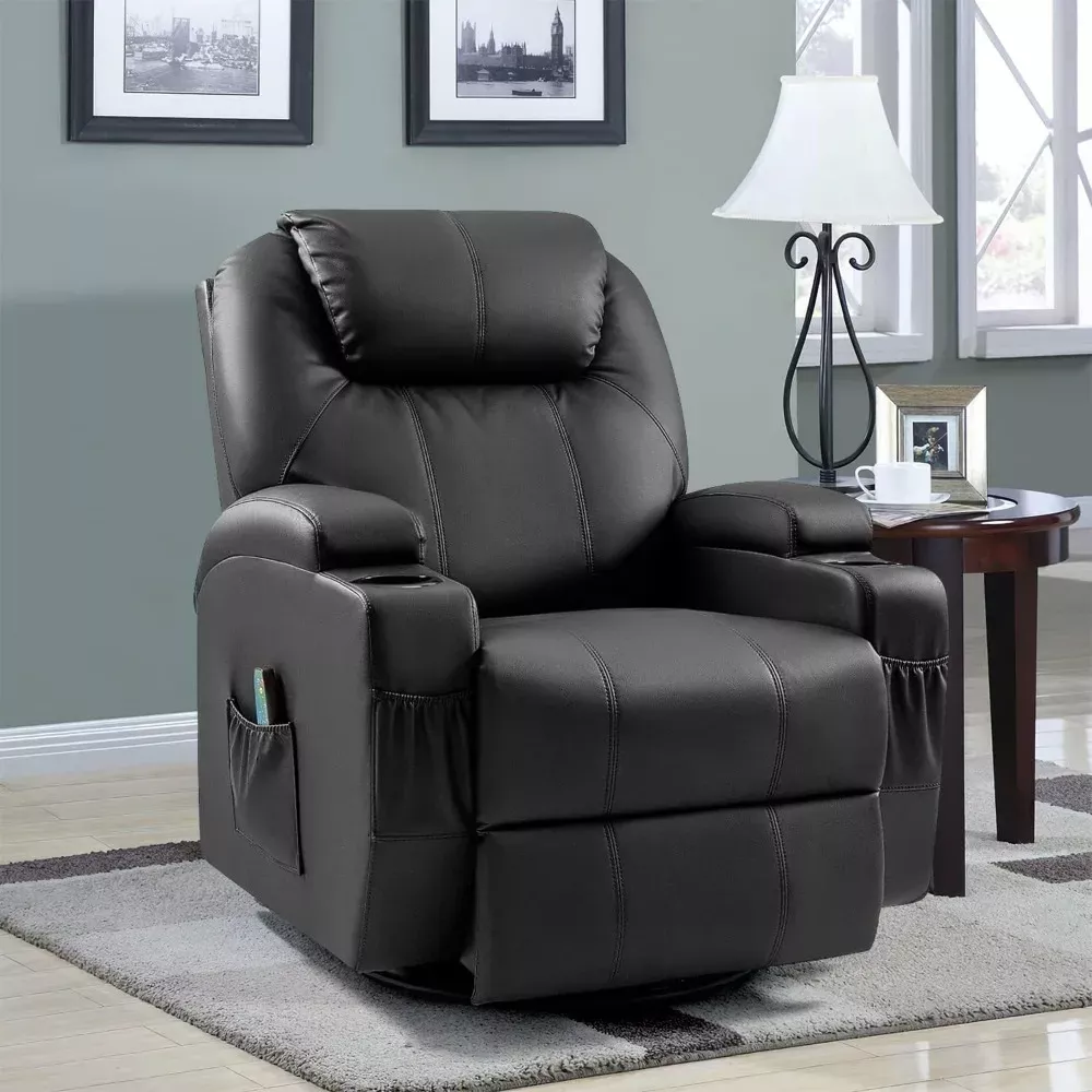 Rocker Recliner with Massage, Heating, and Remote Control