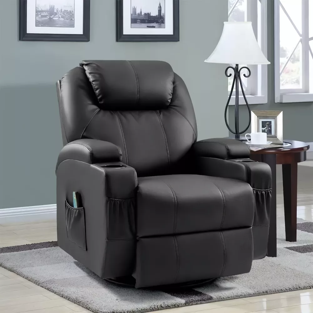Rocker Recliner with Massage, Heating, and Remote Control