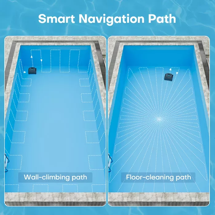 Smart Cordless Pool Vacuum Cleaner with App Control and 15000mAh Battery