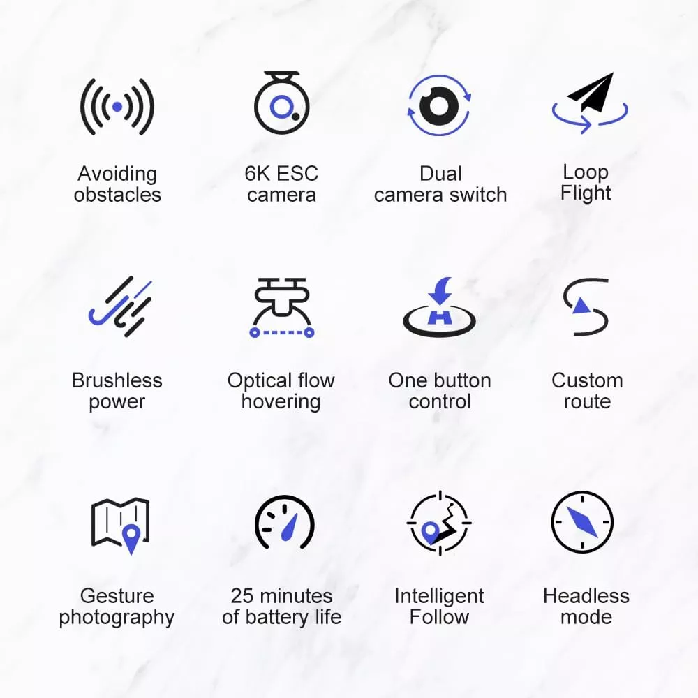 4K HD Foldable Mini Drone with Obstacle Avoidance