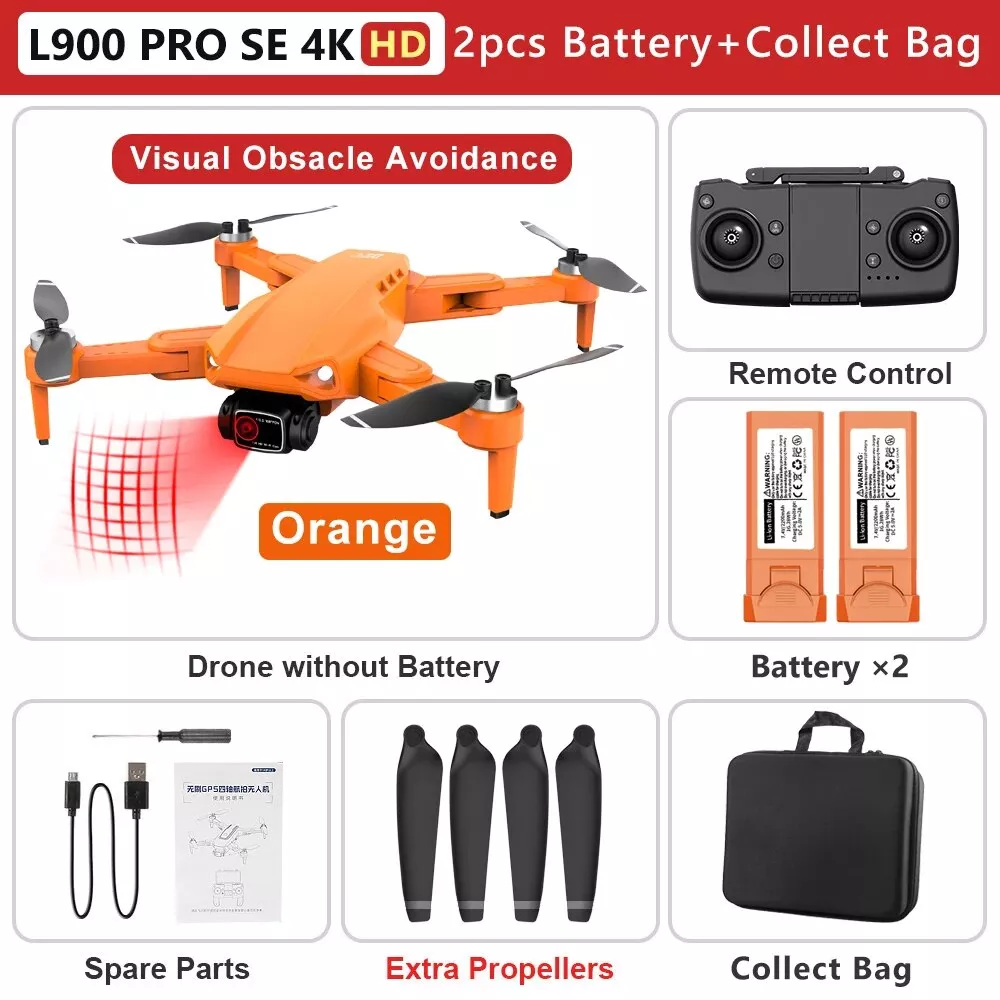 Orange 4K HD with 2 Battery Bag