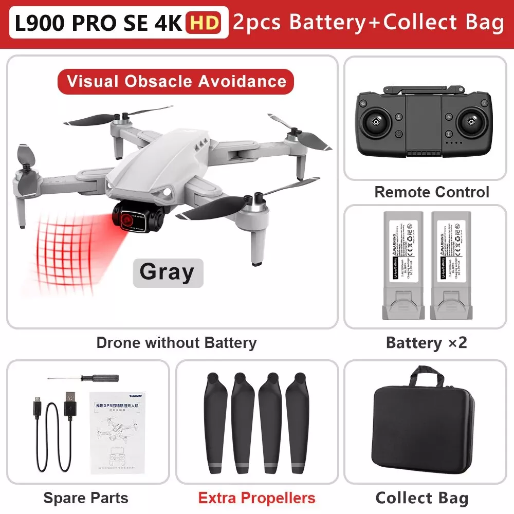 Gray 4K HD with 2 Battery Bag