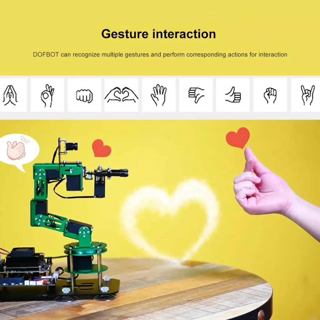 6DOF AI Visual Robotic Arm Kit with Advanced Servo Technology for Jetson NANO 4GB