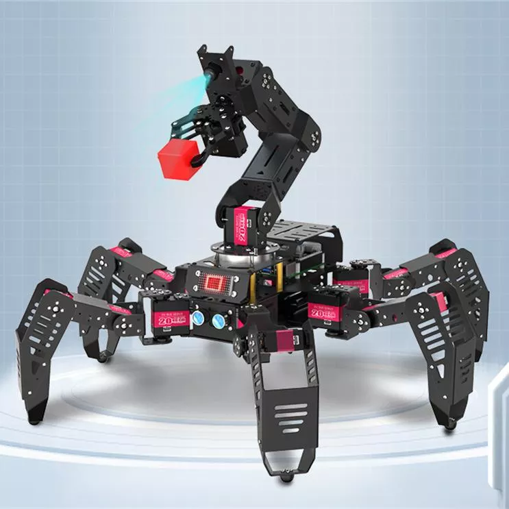 Hexapod AI Robotic Explorer with Vision Arm Pi 4B Powered Robot Kit